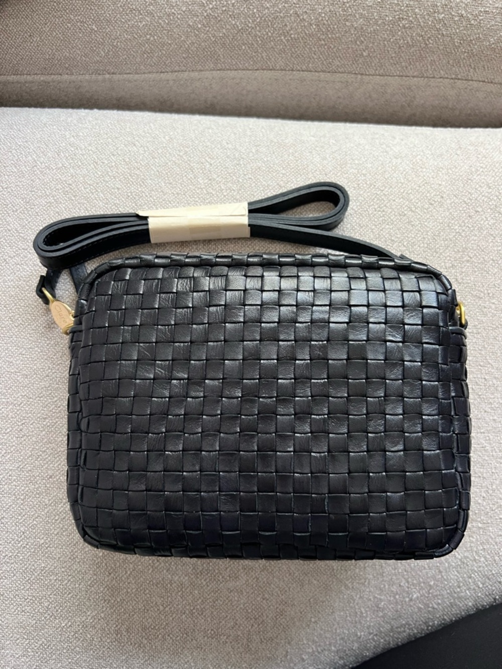 NWOT Clare V Navy Midi Sac - woven, crossbody